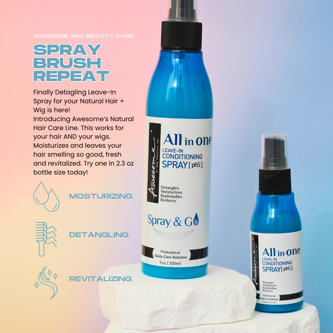 Awesome All-In-One Wig Leave-In Conditioner Spray | Lightweight Spray 2.3 Oz