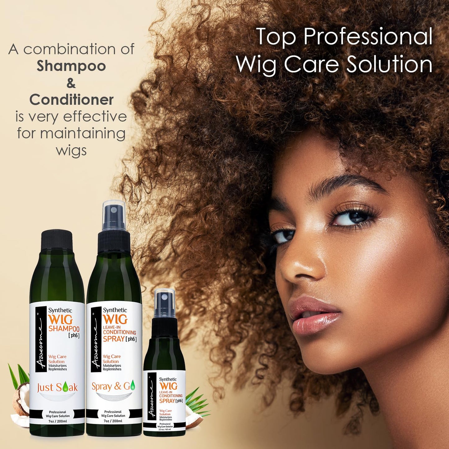 Synthetic Wig Shampoo & Leave in Conditioner Spray