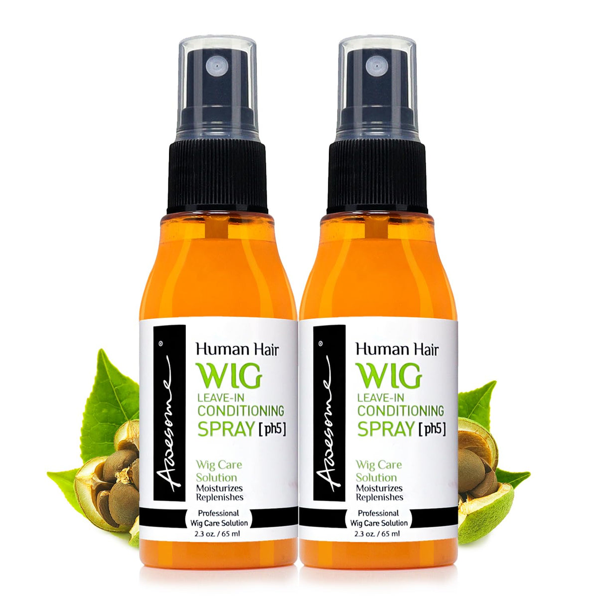 Awesome Wig Spray for Human Hair, Leave-In Conditioner, 2.3 Fl Oz 2-Pack