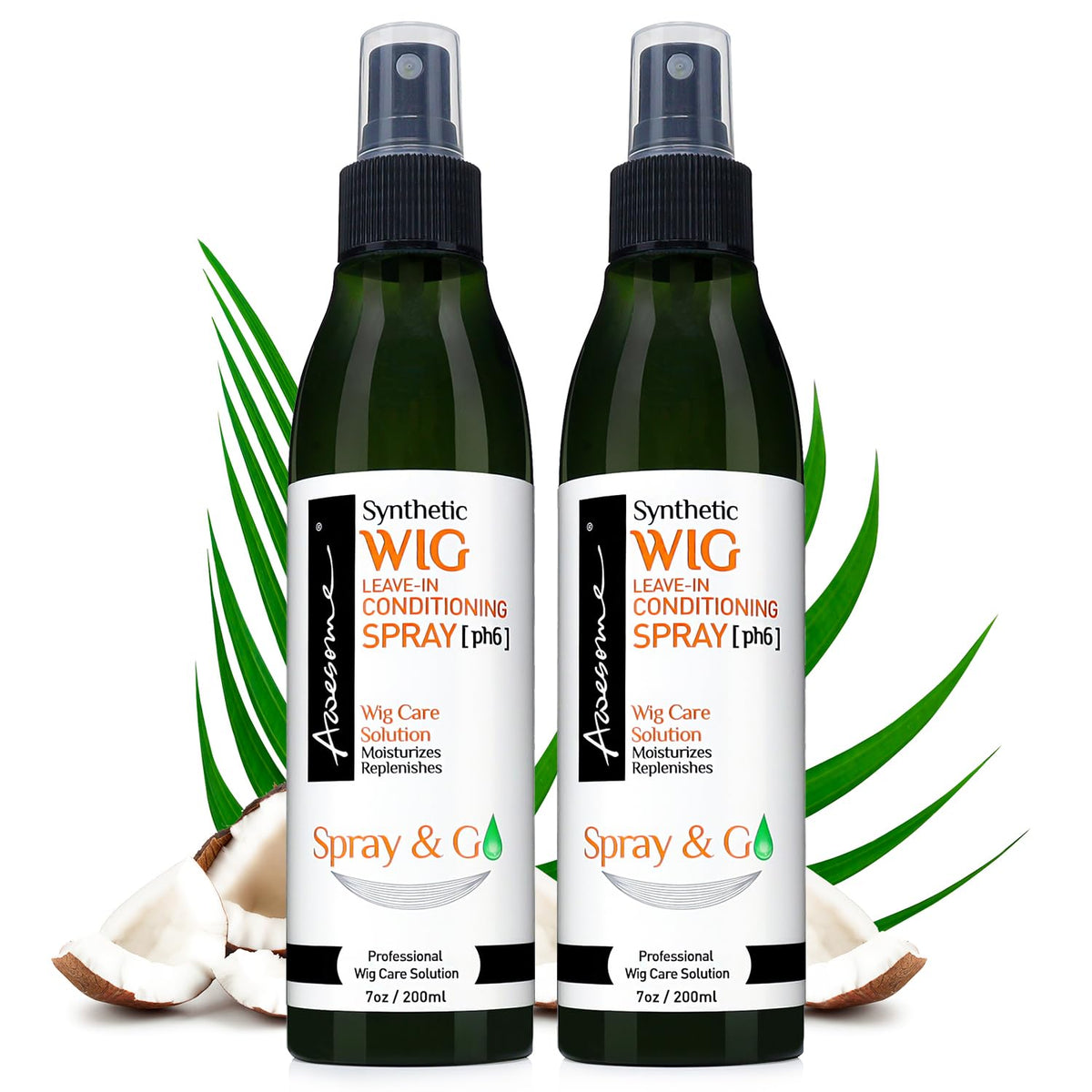 Awesome Synthetic Wig Leave-In Conditioner Spray, 7 Fl Oz Each, 2-Pack