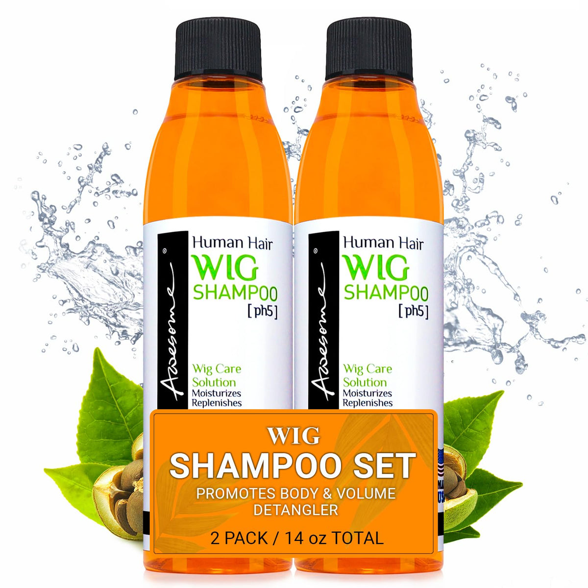 Awesome Human Hair Wig Shampoo, 7 Fl Oz Each, 2-Pack
