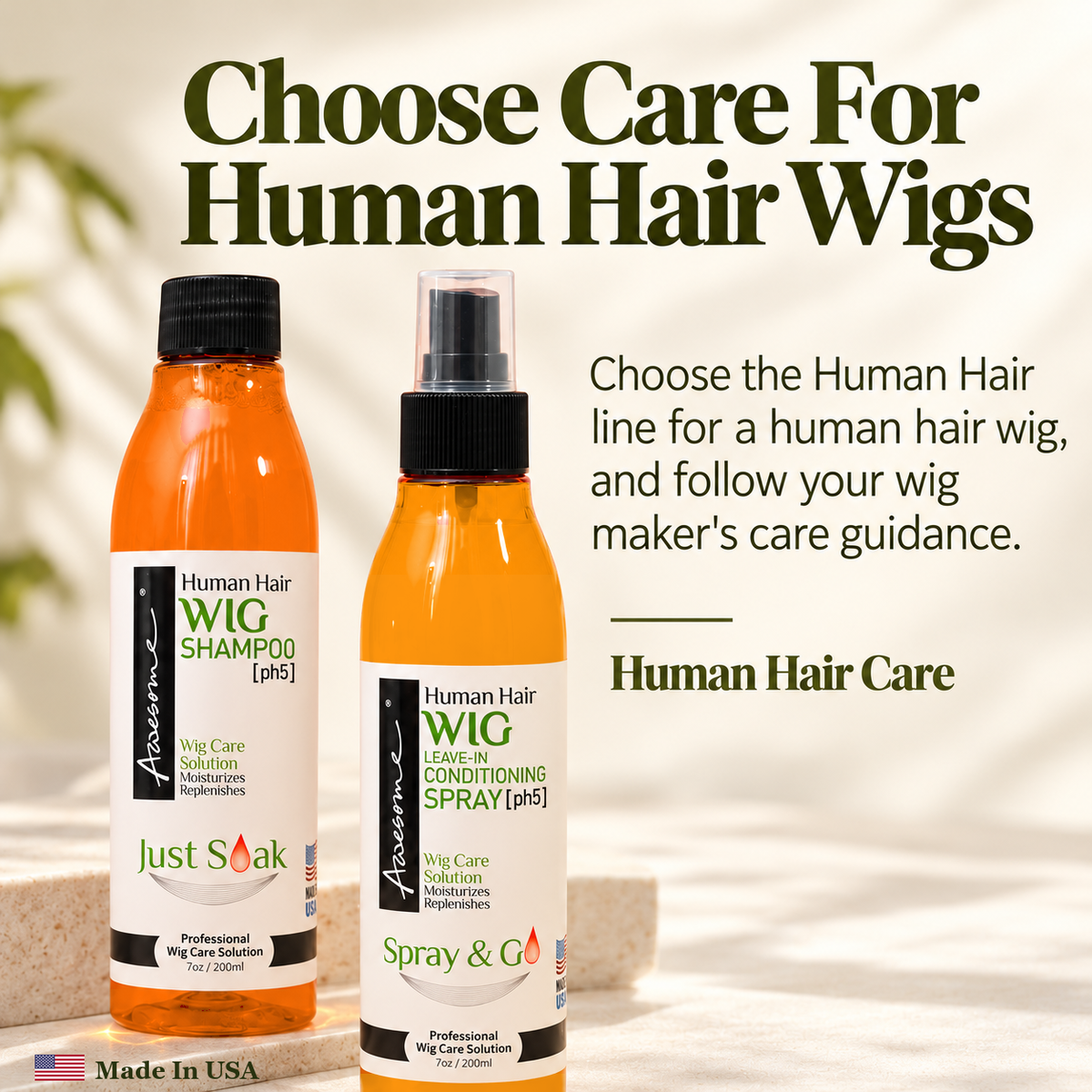 Awesome human hair wig care kit for human hair wigs